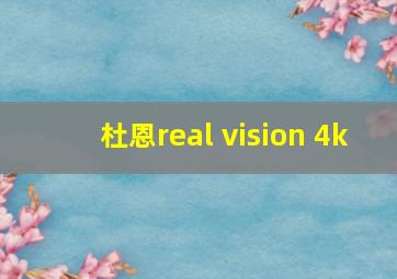 杜恩real vision 4k